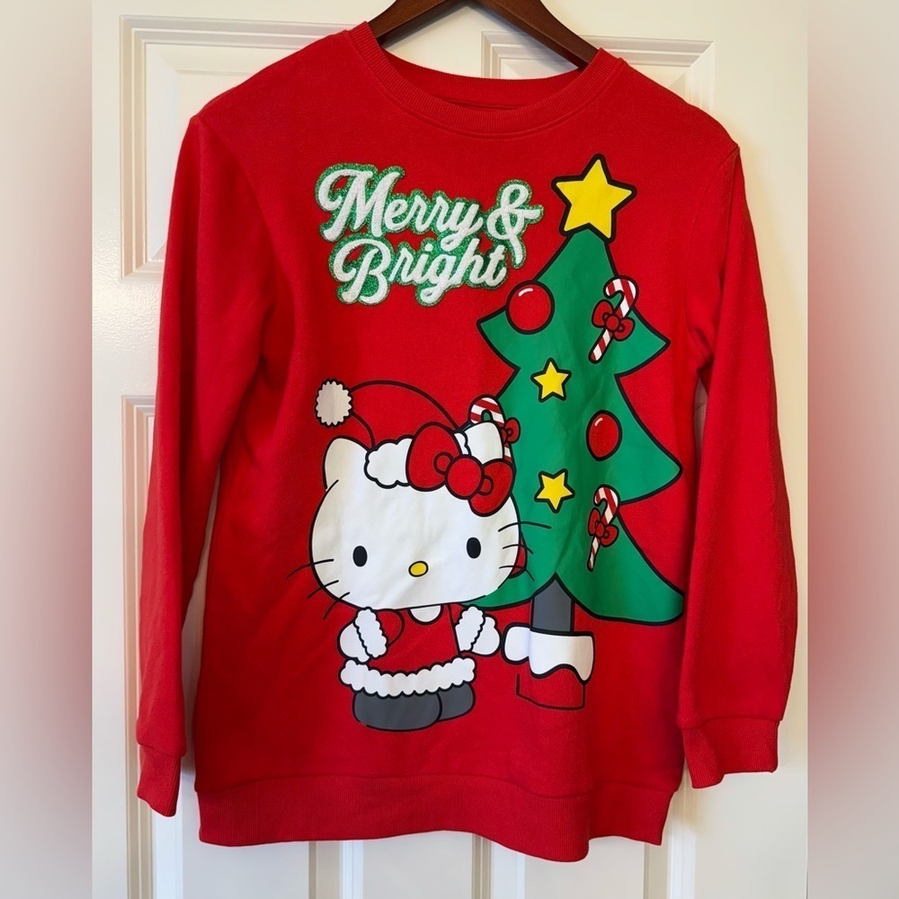 Hello Kitty Merry and Bright Holiday Christmas Sweater Size XL